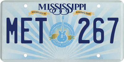 MS license plate MET267
