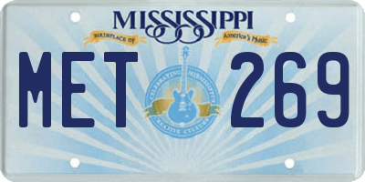 MS license plate MET269
