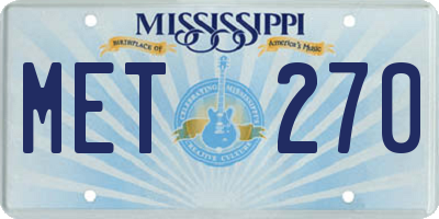 MS license plate MET270