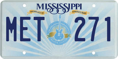 MS license plate MET271