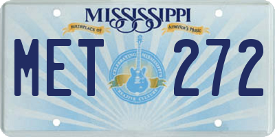 MS license plate MET272
