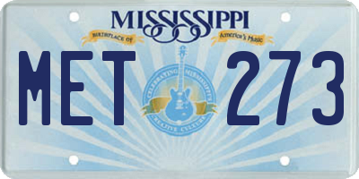 MS license plate MET273