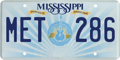 MS license plate MET286