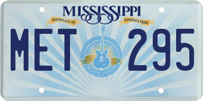 MS license plate MET295