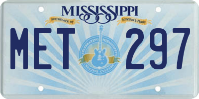 MS license plate MET297