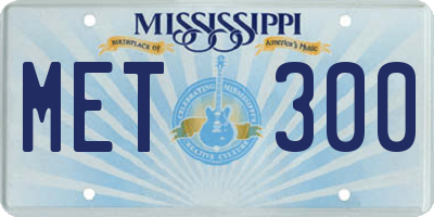 MS license plate MET300