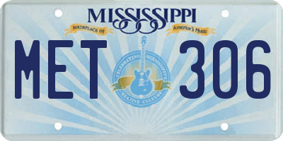MS license plate MET306