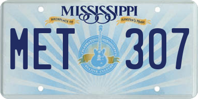MS license plate MET307