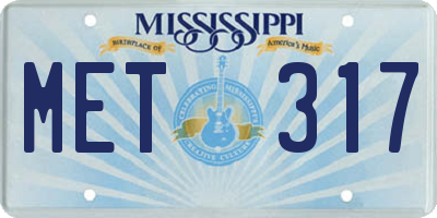 MS license plate MET317