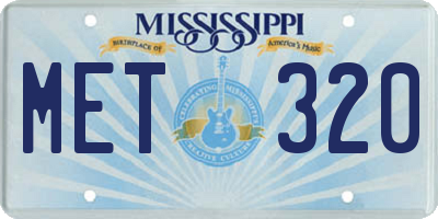 MS license plate MET320