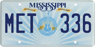 MS license plate MET336