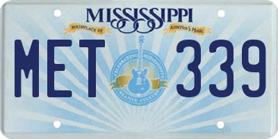MS license plate MET339