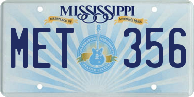 MS license plate MET356