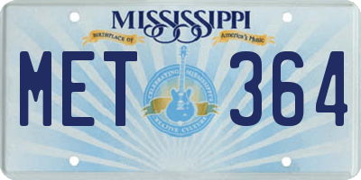 MS license plate MET364