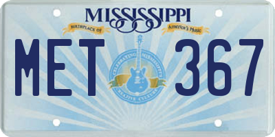 MS license plate MET367