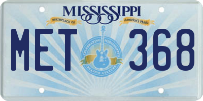 MS license plate MET368