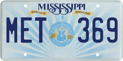 MS license plate MET369