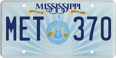 MS license plate MET370