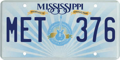 MS license plate MET376