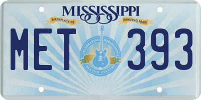 MS license plate MET393