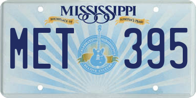 MS license plate MET395