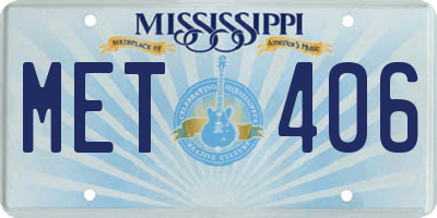 MS license plate MET406