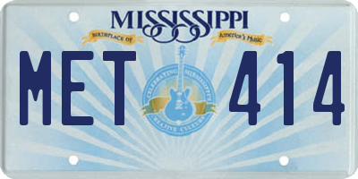 MS license plate MET414