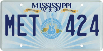 MS license plate MET424