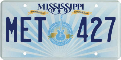 MS license plate MET427