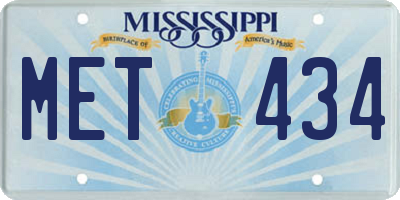 MS license plate MET434