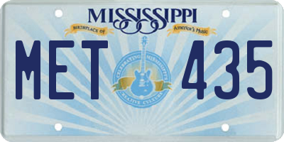 MS license plate MET435