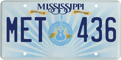 MS license plate MET436