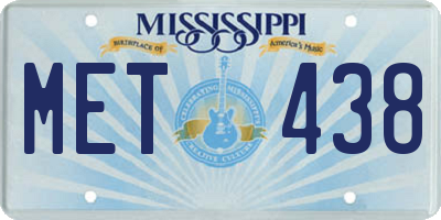 MS license plate MET438