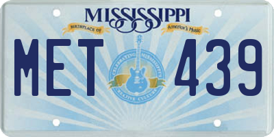 MS license plate MET439