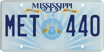 MS license plate MET440