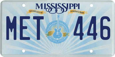 MS license plate MET446