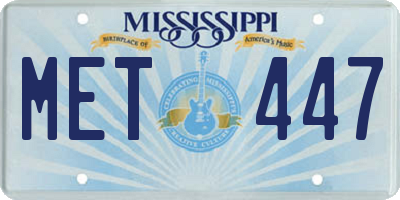 MS license plate MET447