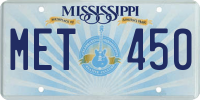 MS license plate MET450