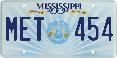 MS license plate MET454