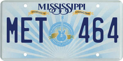 MS license plate MET464