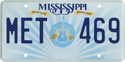 MS license plate MET469