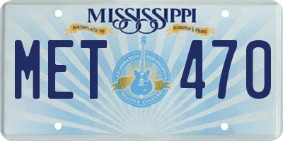 MS license plate MET470