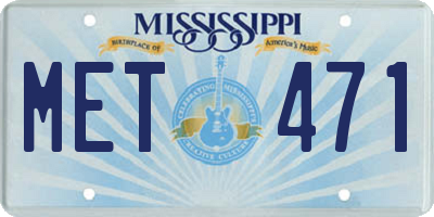 MS license plate MET471