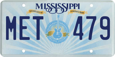 MS license plate MET479