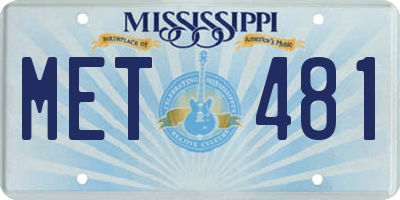MS license plate MET481