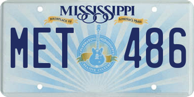 MS license plate MET486