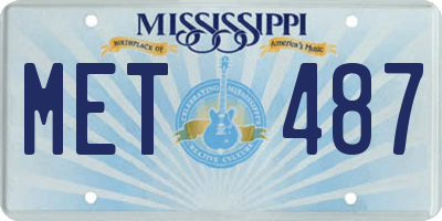 MS license plate MET487