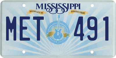 MS license plate MET491