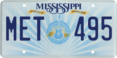 MS license plate MET495
