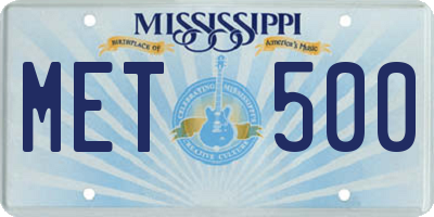 MS license plate MET500